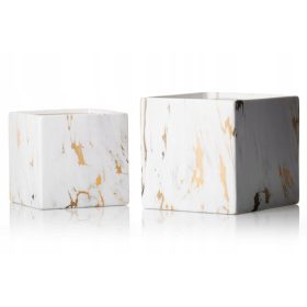 Bela keramična lončnica Marbela 11 cm