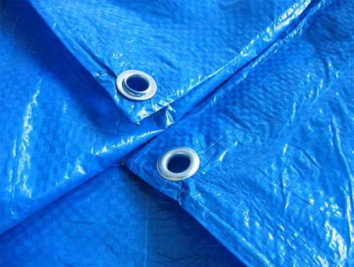 Dvoplastna modra zaščitna ponjava HDPE 5x8m za vsestransko uporabo