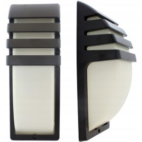   Vrtna fasadna svetilka Aptel E27 40W črna za zunanjo uporabo