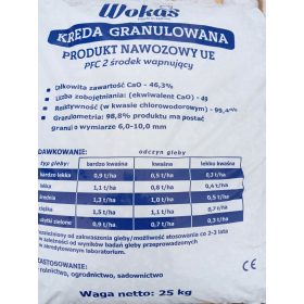 Wokas apneni granulirani gnojilni dodatek 25 kg 25 l