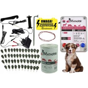   Električni pastir za pse Matador MTR1100 1,1J + Tester napięcia - Komplet P6