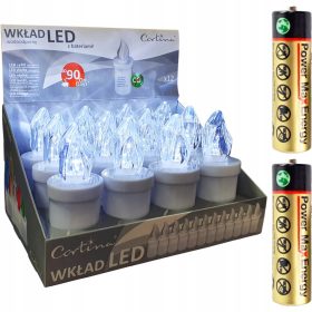 Električni LED vložki za sveče Cortina 11 cm