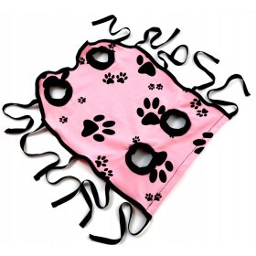   Pooperativni predpasnik za mačke in pse z vzorcem tačk na roza barvi
