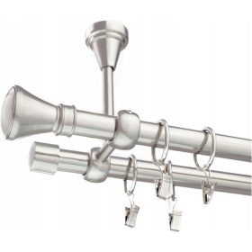  PALICA ZA STROPNE KARNISE SREBRNA JEKLO 19mm 300cm DVOJNA