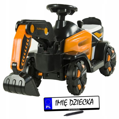 Traktor na akumulator Zabavna koparka TRAK-SX-4, oranžen
