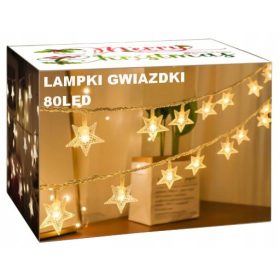 Božične lučke LED zvezda - Toplo bele 230V