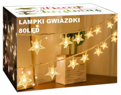 Božične lučke LED zvezda - Toplo bele 230V
