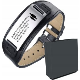  MOŠKA GRAVIRANA USNJENA ZAPESTNICA ZA VNUKA