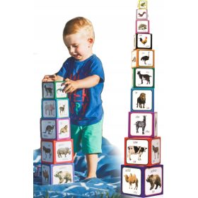   Igrajte Piramidni Bloki Dvojezična Živalska Stolpa 50 Besed PZ-01