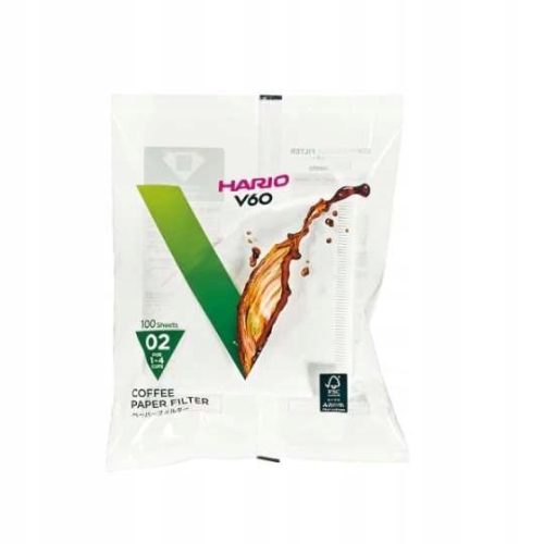 Hario V60-02 papirnati filtri za kavo 100 kosov