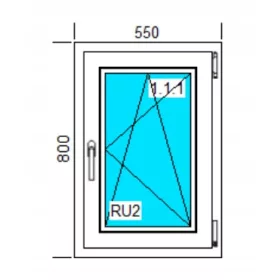 OKNA PVC 550x800 BELA DES