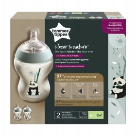 Tommee Tippee 10415 stekleničke 2x260 ml Panda