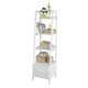 Moderen stenski regal za knjige 160 cm, bela