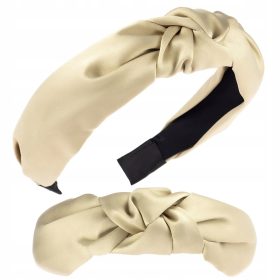  ŠIROK SATEN TRAK ZA LASE, ECRU BEŽ