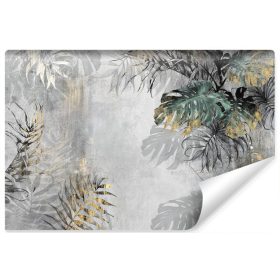 Stenska poslikava LEAVES Retro Concrete 3D 450x300