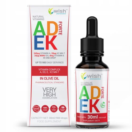 Naravni Vitamin ADEK FORTE v kapljicah - 30 ml iz Poljske