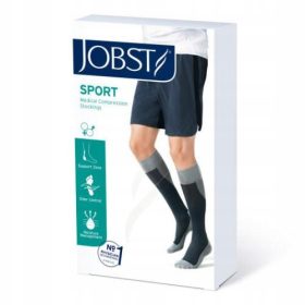   JOBST SPORT CCL1 Kompresijske Nogavice Sive/Grafit, Velikost M, Zaprto Peto