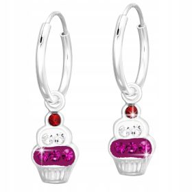 SREBRNI OTROŠKI VISEČI UHANI S KOLESI