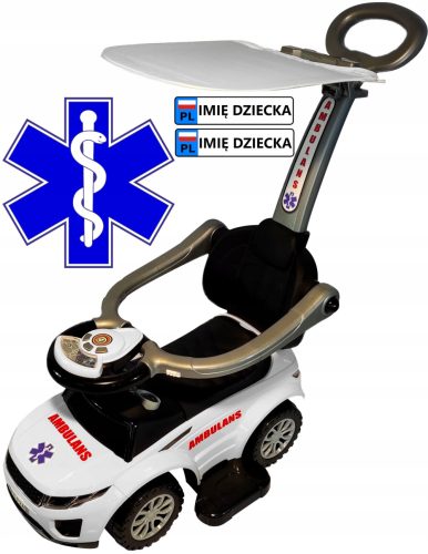 Avtomobil 4 v 1 za otroke s streho in tablo