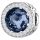 Charms Koralik Modri kamen Srca Srebro 925