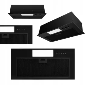  Kernau KBHI0360B LED kuhinjska napa Black Steel 60