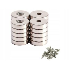 MAGNETI NEODIM Z LUKNJO ZA VIJAK 10X3 MOČNI