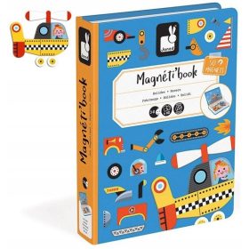 Magnetična knjiga vozila Janod 68 kosov