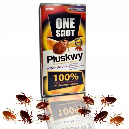 Uničevalno sredstvo proti ščurkom, klopom, komarjem, moljem, mravljam, muham, osamam, pajkom, bolham, stenicam, srebrnim ribicam One Shot 0,06 kg 50 ml