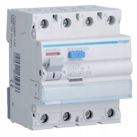ZAŠČITNO STIKALO NA DIFERENČNI TOK HAGER 4P 63A A CDA463J