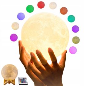   Luna nočna svetilka Luna 3D 48 cm RGB LED s daljinskim upravljalnikom