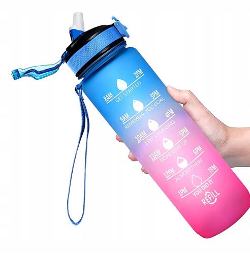 Fitnes motivacijska steklenica z merilno skodelico
