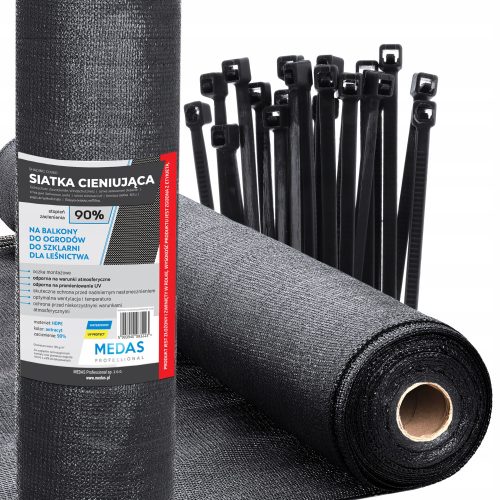Slovenian Name: Senčilna mreža 90% s filtrom UV in opaskami montažnimi 1,5m x 10m grafit

SEO-Optimized Description:
Pakiet senčilne mreže z 90% zasenčitvijo in UV filtrom ter 100 opaskami montažnimi 