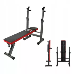 Vadbeni klop Tekan Fitness Pro s stojali za štango