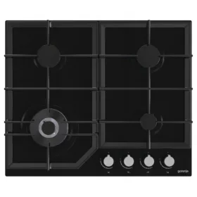    Gorenje GTW641KB plinska kuhalna plošča 60 cm gorilnik za vok iz črnega stekla iz litega železa