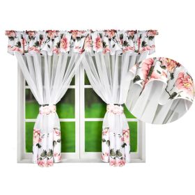 ZAVESA ROŽE ZA DNEVNO SOBO 400 cm x 160 cm