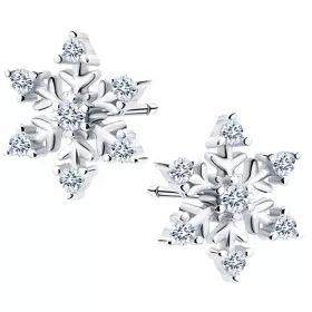  UHANI SNEŽINKE IZ SREBRA 925, RODIJENO