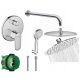 Hansgrohe VERNIS BLEND stenska armatura za kad s podometno Rain shower 30