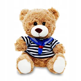   Medvedek Maskota Captain Mike 24 cm - Plišasta igrača za obdarovanje
