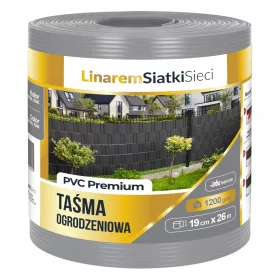 Taška ograjna trak Linarem SiatkiSieci 19 cm x 26 m siva