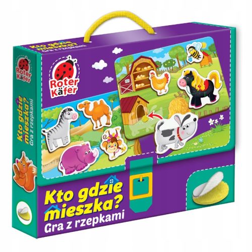 Kje živijo živali? Učna igra z Velcro za otroke 3+ Roter Kafer
