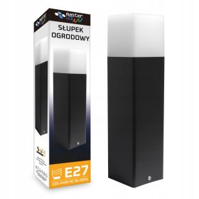   Kvadratni zunanji svetilni steber Masterled s vgrajenim LED virom, 32 cm, črn