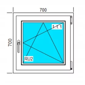   OKNA PVC 700x700 BELA DES | PVC Okna za Vaš dom: PVC okno dimenzij 700 x 700 mm z možnostjo odpiranja in nagiba. Izdelano iz PVC materiala visoke kakovosti z ALUPLAST IDEAL 4000 CL profilom. Z 5-6 kom