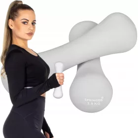   Springos Neoprenski Dvojni Dumbbells Set 2x2,5 kg za Fitnes Trening