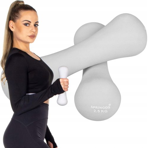 Springos Neoprenski Dvojni Dumbbells Set 2x2,5 kg za Fitnes Trening