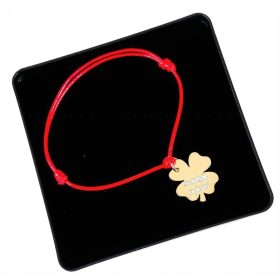 Zapestnica s pozlačenim deteljicem, GRAVIRANJE SREBRO 925