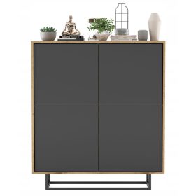 Komoda Loft APOLLO 4D w barvi grafit