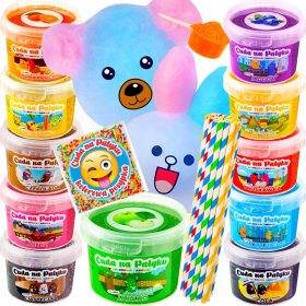   11× Sladkorna vata v barvah - Set 11 barvnih sladkorjev za sladkorno vato, večbarvni 1 W + dodatki