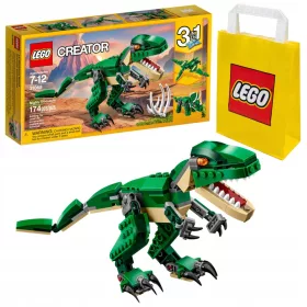   LEGO Ustvarjalec 3 v 1 31058 Močni dinozavri + papirnata vrečka LEGO 6315786 rumena 24x8x18 cm