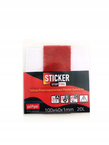 Protipožarni trak za gašenje stikalnih plošč 100x40x1mm 20L