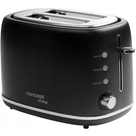  Concept Retrosign Toaster Black 870W 2 toast Timer